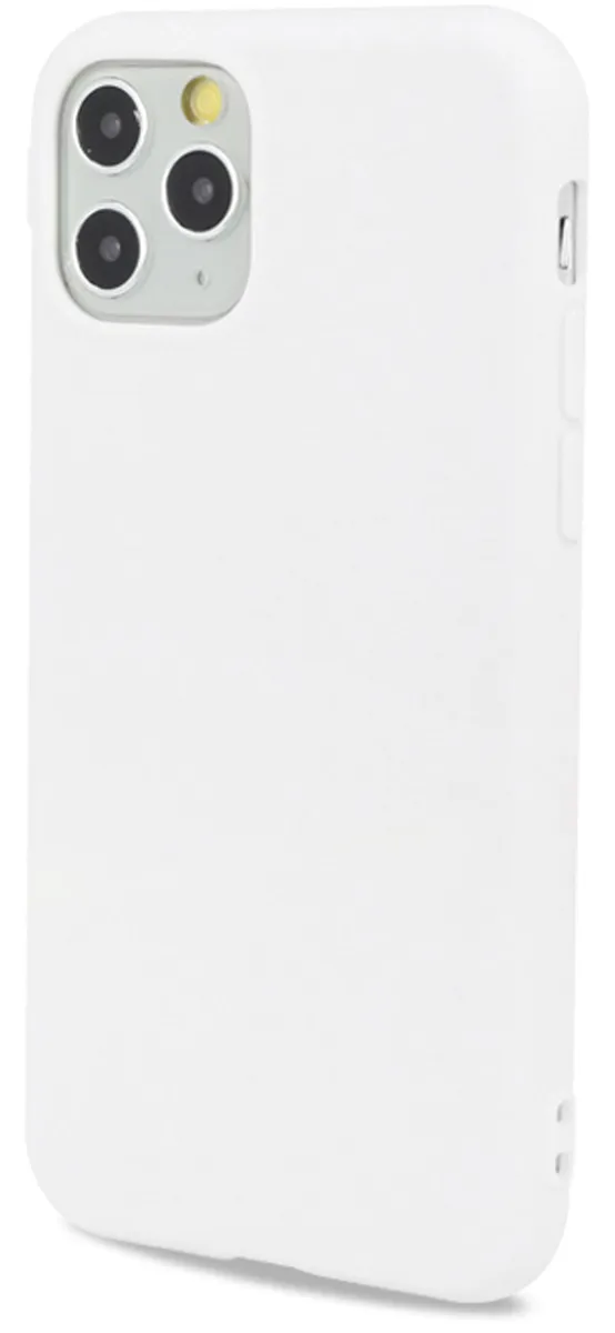 Чехол матовый однотонный для iPhone 11 Pro Max силиконовый белый